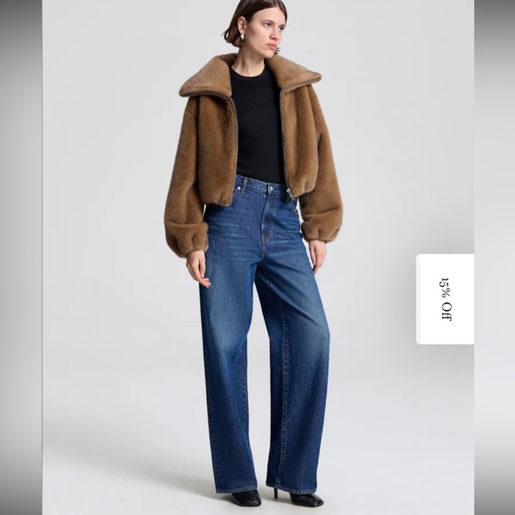 $655 A.L.C. Women's Hazel faux fur Jacket - Picture 4 of 15